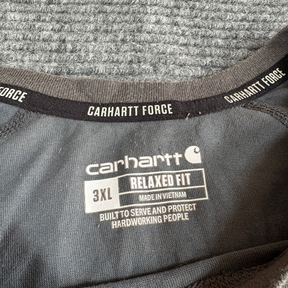 Carhartt Force Relaxed Fit Short Sleeve Pocket T-Shirt Mens 3XL Dark Gray 3700 - Picture 3 of 6